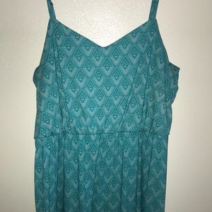 Aqua Maxi dress with adjustable straps